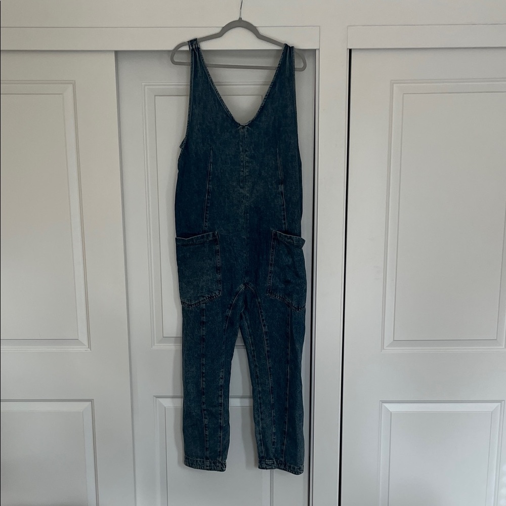 We The Free Dark Blue Denim Jumpsuit
